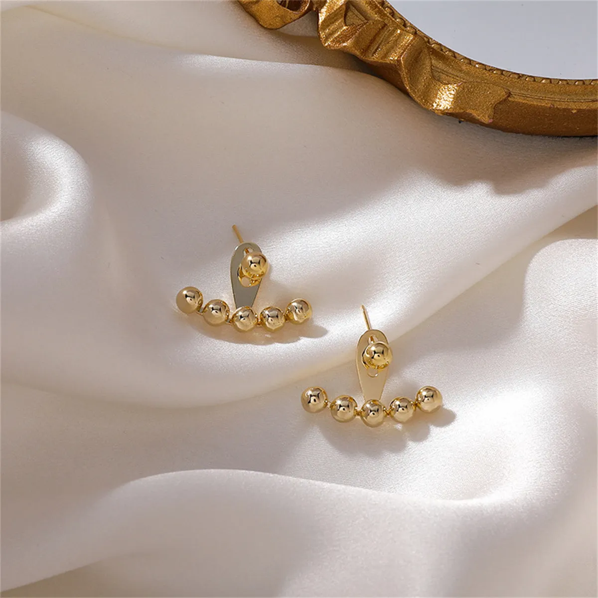 18K Gold-Plated Beaded Ear Jackets