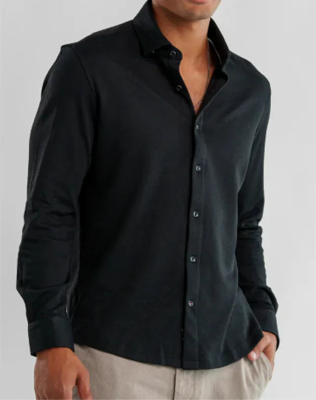 Origin Pique Long Sleeve - Black